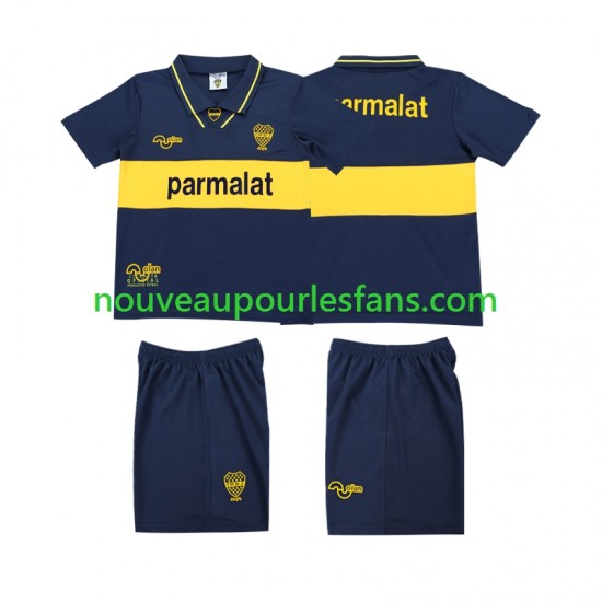 Maillot CA Boca Juniors 1993 1995 Rétro Enfant Tenue Domicile Manche Courte