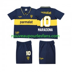Maillot CA Boca Juniors MARADONA 10 1993 1995 Rétro Enfant Tenue Domicile Manche Courte