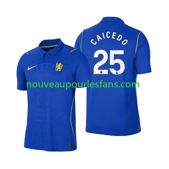 Maillot Chelsea Moises Caicedo 25 Homme Tenue Domicile 2026-2027 Manche Courte