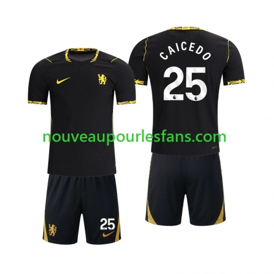 Maillot Chelsea Moises Caicedo 25 Enfant Tenue Extérieur 2026-2027 Manche Courte