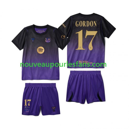 Maillot FC Barcelone Anthony Gordon 17 Enfant Tenue Extérieur 2026-2027 Manche Courte