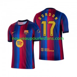 Maillot FC Barcelone Anthony Gordon 17 Homme Tenue Domicile 2026-2027 Manche Courte