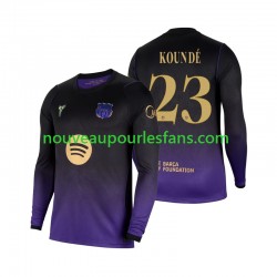 Maillot FC Barcelone Jules Kounde 23 Homme Tenue Extérieur 2026-2027 Manche Longue