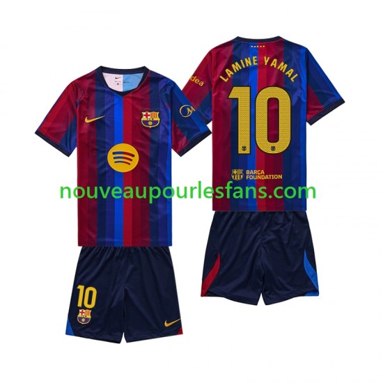 Maillot FC Barcelone Lamine Yamal 10 Enfant Tenue Domicile 2026-2027 Manche Courte