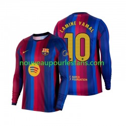 Maillot FC Barcelone Lamine Yamal 10 Homme Tenue Domicile 2026-2027 Manche Longue