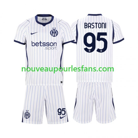 Maillot Inter Milan Alessandro Bastoni 95 Enfant Tenue Extérieur 2026-2027 Manche Courte