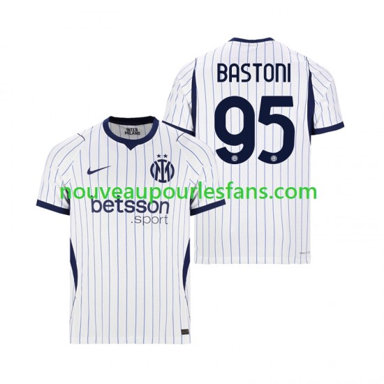 Maillot Inter Milan Alessandro Bastoni 95 Homme Tenue Extérieur 2026-2027 Manche Courte