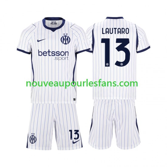 Maillot Inter Milan Lautaro Martinez 13 Enfant Tenue Extérieur 2026-2027 Manche Courte
