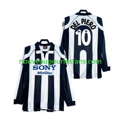 Maillot Juventus DEL PIERO 10 1997 Rétro Homme Tenue Domicile 1998 Manche Longue