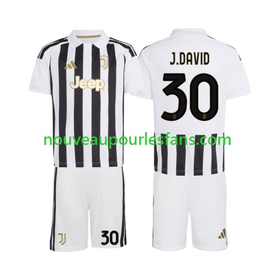 Maillot Juventus Jonathan David 30 Enfant Tenue Domicile 2026-2027 Manche Courte
