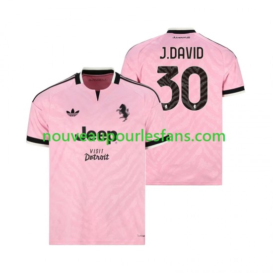 Maillot Juventus Jonathan David 30 Homme Tenue Extérieur 2026-2027 Manche Courte