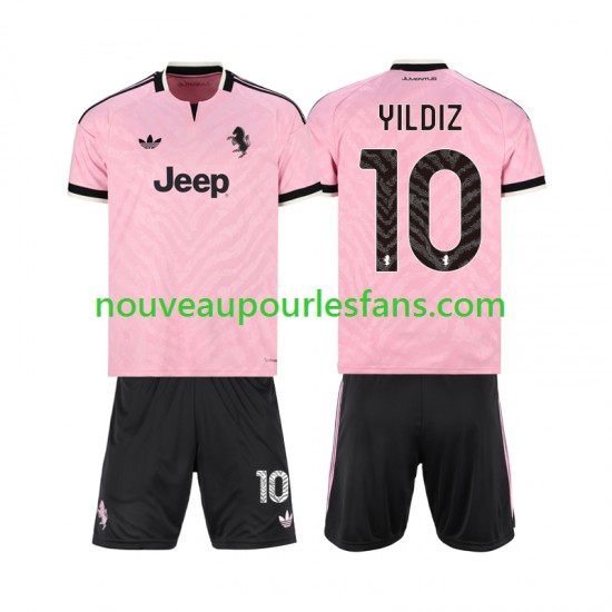 Maillot Juventus Kenan Yildiz 10 Enfant Tenue Extérieur 2026-2027 Manche Courte