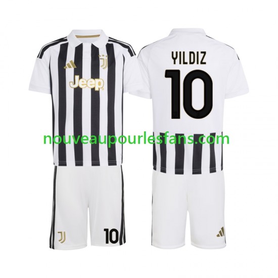 Maillot Juventus Kenan Yildiz 10 Enfant Tenue Domicile 2026-2027 Manche Courte