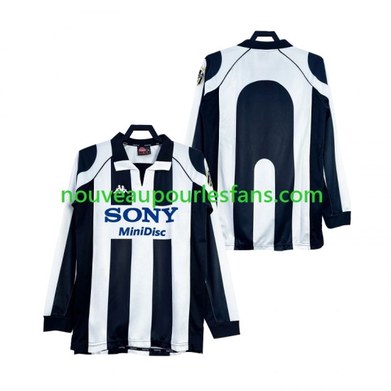 Maillot Juventus 1997 Rétro Homme Tenue Domicile 1998 Manche Longue
