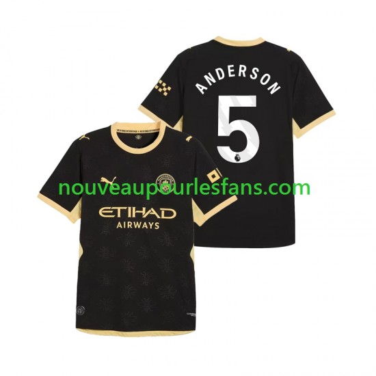 Maillot Manchester City Elliot Anderson 5 Homme Tenue Extérieur 2026-2027 Manche Courte