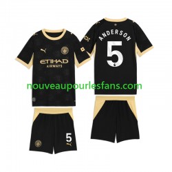 Maillot Manchester City Elliot Anderson 5 Enfant Tenue Extérieur 2026-2027 Manche Courte