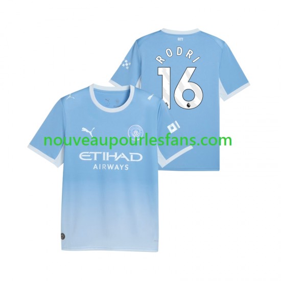Maillot Manchester City Rodri 16 Homme Tenue Domicile 2026-2027 Manche Courte