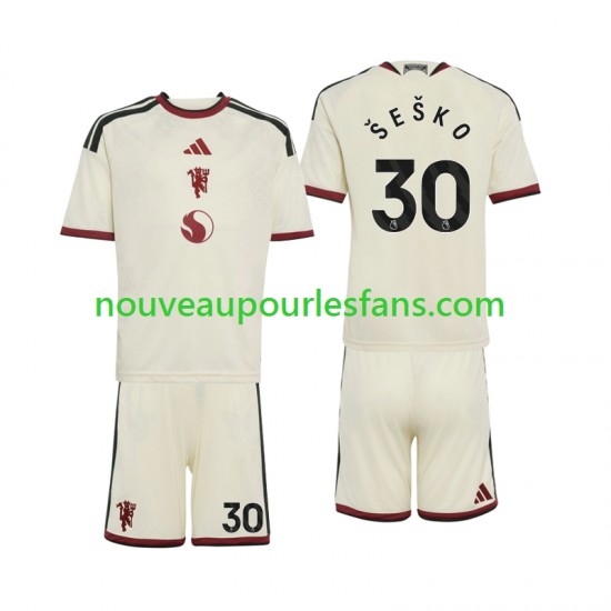 Maillot Manchester United Benjamin Sesko 30 Enfant Tenue 3ème 2026-2027 Manche Courte