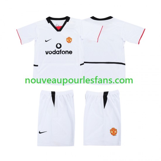 Maillot Manchester United 2003 Enfant Tenue Extérieur 2002 Manche Courte