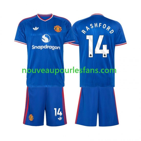 Maillot Manchester United Marcus Rashford 14 Enfant Tenue Extérieur 2026-2027 Manche Courte