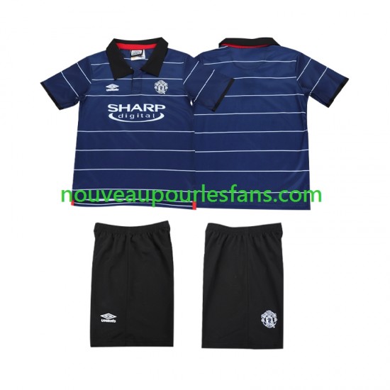 Maillot Manchester United 2000 Rétro Enfant Tenue Extérieur 1999 Manche Courte