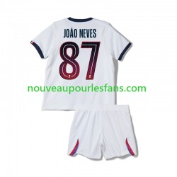 Maillot Paris Saint-Germain Joao Neves 87 Enfant Tenue Extérieur 2026-2027 Manche Courte
