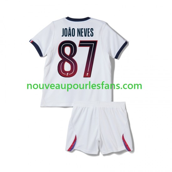 Maillot Paris Saint-Germain Joao Neves 87 Enfant Tenue Extérieur 2026-2027 Manche Courte