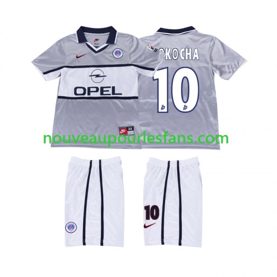 Maillot Paris Saint-Germain OKOCHA 10 2000 2001 Rétro Enfant Tenue Extérieur Manche Courte
