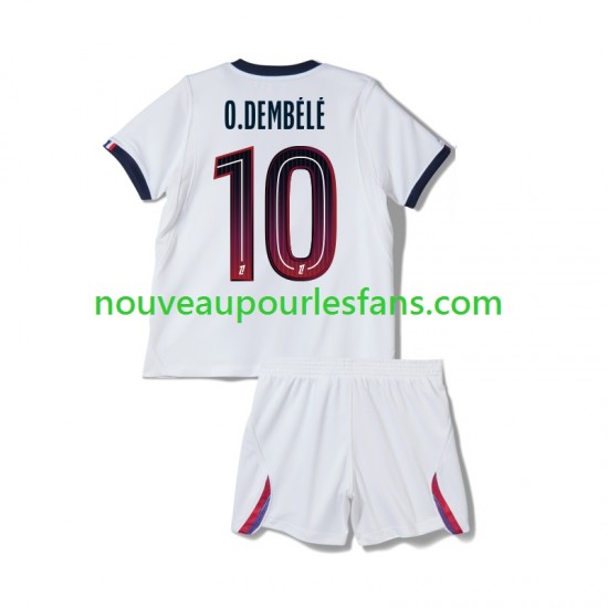 Maillot Paris Saint-Germain Ousmane Dembele 10 Enfant Tenue Extérieur 2026-2027 Manche Courte