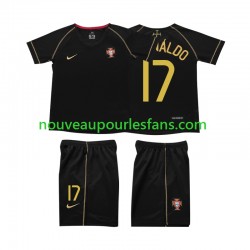 Maillot Portugal Cristiano Ronaldo 17 Rétro Enfant Tenue Extérieur 2006 Manche Courte