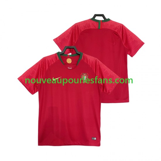 Maillot Portugal 2018 Rétro Homme Tenue Domicile Manche Courte