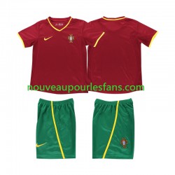 Maillot Portugal Rétro Enfant Tenue Domicile 2002 Manche Courte