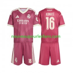 Maillot Real Madrid Ibrahima Konate 16 Enfant Tenue 3ème 2026-2027 Manche Courte