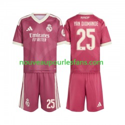Maillot Real Madrid Yan Diomande 25 Enfant Tenue 3ème 2026-2027 Manche Courte