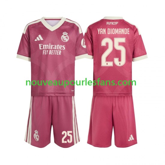 Maillot Real Madrid Yan Diomande 25 Enfant Tenue 3ème 2026-2027 Manche Courte