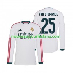 Maillot Real Madrid Yan Diomande 25 Homme Tenue Domicile 2026-2027 Manche Longue