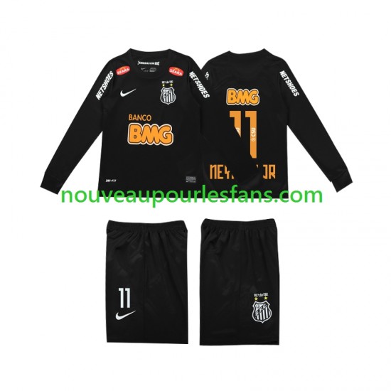 Maillot Santos NEYMAR JR 11 Classic 2012 2013 Rétro Enfant Tenue Extérieur Manche Longue