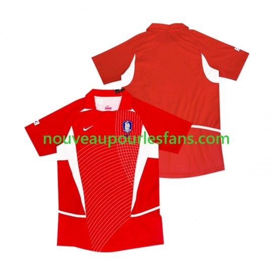 Maillot Corée du Sud Rétro Homme Tenue Domicile 2002 Manche Courte