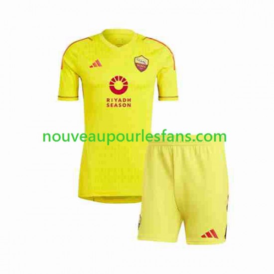 Maillot AS Rome Gardien Enfant Tenue Domicile 2023-2024 Manche Courte