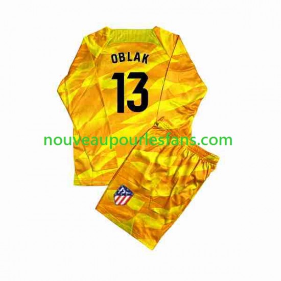 Maillot Atlético Madrid Jan Oblak 13 Orangecolor Gardien Enfant 2023-2024 Manche Longue