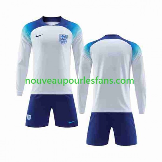 Maillot Angleterre Enfant Tenue Domicile Coupe du Monde 2022 Manche Longue