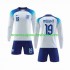 Maillot Angleterre Mount 19 Enfant Tenue Domicile Coupe du Monde 2022 Manche Longue