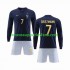 Maillot France Griezmann 7 Enfant Tenue Domicile Coupe du Monde 2022 Manche Longue