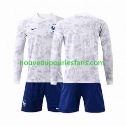 Maillot France Enfant Tenue Extérieur Coupe du Monde 2022 Manche Longue