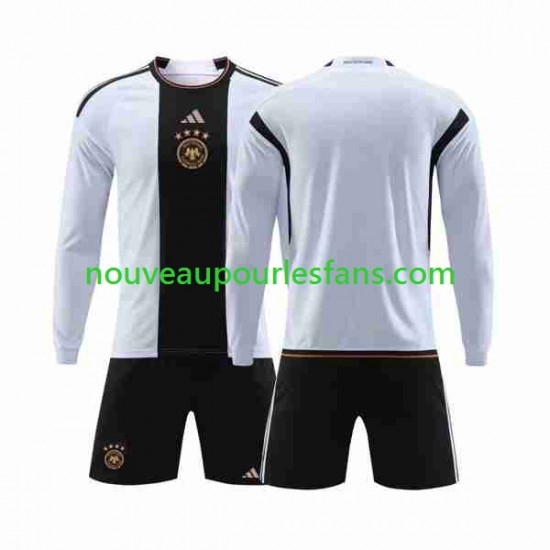 Maillot Allemagne Enfant Tenue Domicile Coupe du Monde 2022 Manche Longue