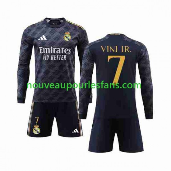 Maillot Real Madrid Vini Jr 7 Enfant Tenue Extérieur 2023-2024 Manche Longue