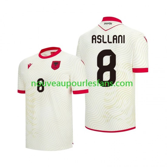 Maillot Albanie Kristjan Asllani 8 Homme Tenue Extérieur Coupe du Monde 2026 Manche Courte