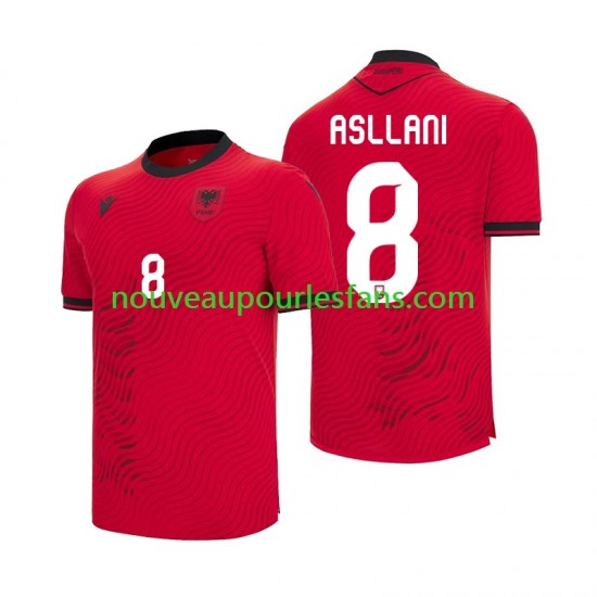 Maillot Albanie Kristjan Asllani 8 Homme Tenue Domicile Coupe du Monde 2026 Manche Courte