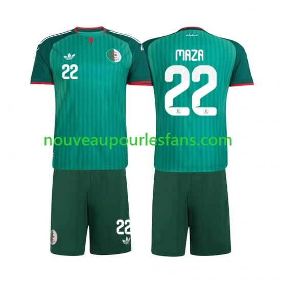 Maillot Algérie Ibrahim Maza 22 Enfant Tenue Extérieur 2026 Manche Courte