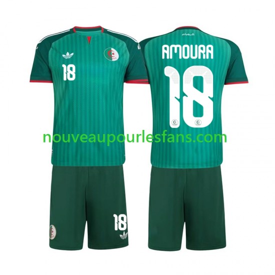 Maillot Algérie Mohamed Amoura 18 Enfant Tenue Extérieur 2026 Manche Courte
